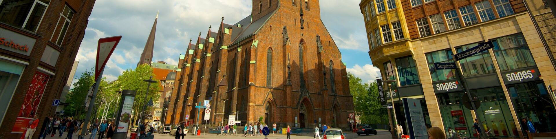 St. Peter\'s Church featuring a square or plaza, a city and a church or cathedral