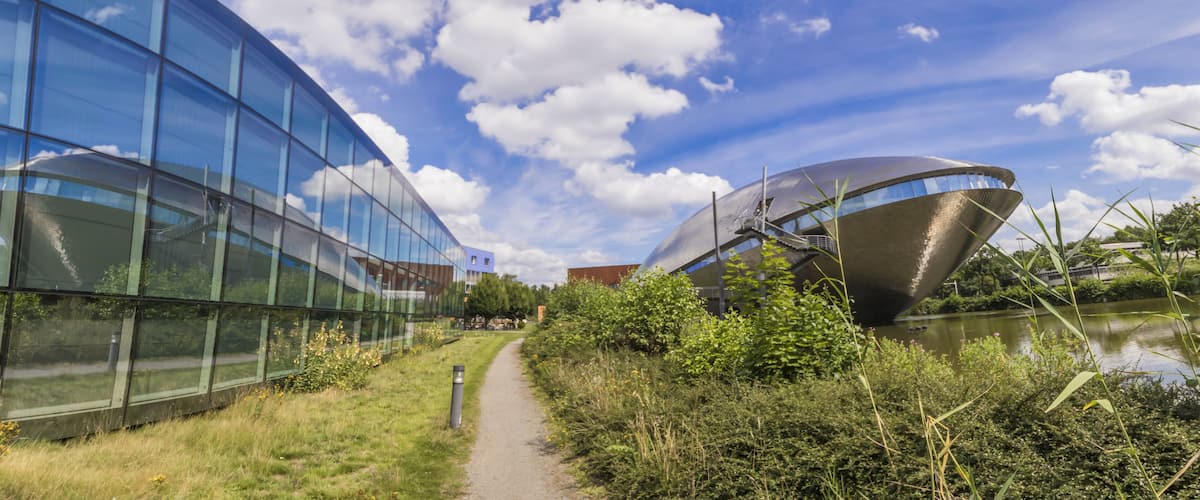 Bremen, Germany - the Universum Science Center is one of the most important museums of Bremen, and easely recognizable for its futuristic shape