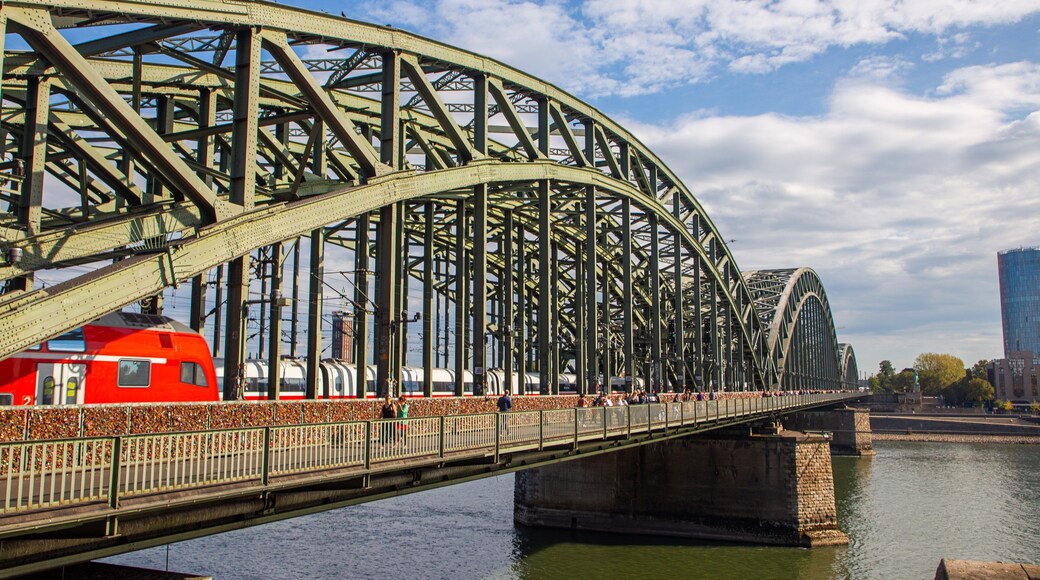 Hohenzollern Bridge which includes a bridge and a river or creek