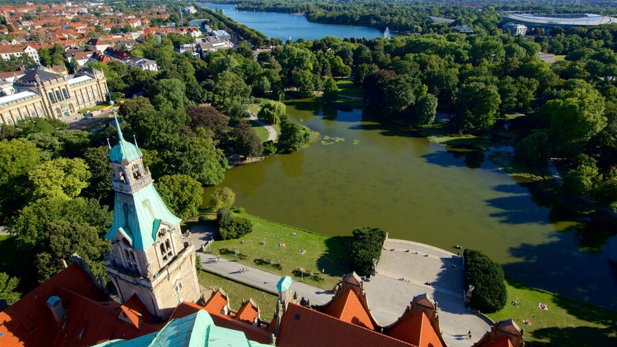 New Town Hall featuring a garden and a lake or waterhole