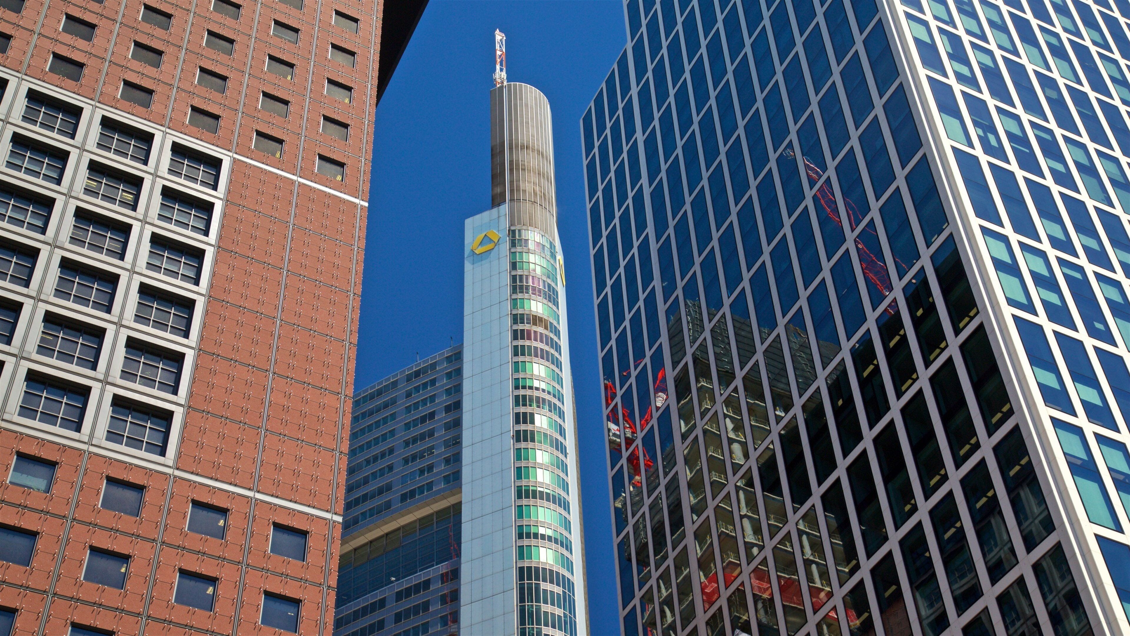 Commerzbank Tower featuring a city and a high rise building