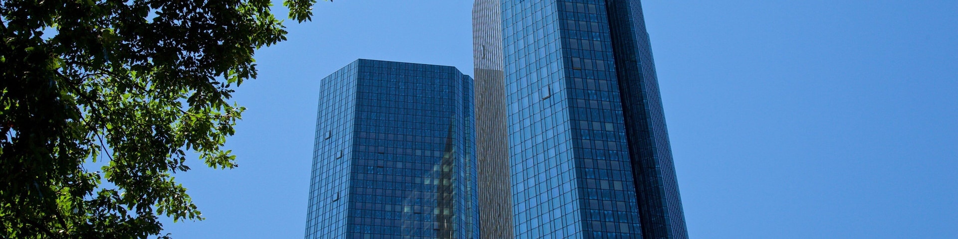 Deutsche Bank Twin Towers featuring modern architecture and a high rise building