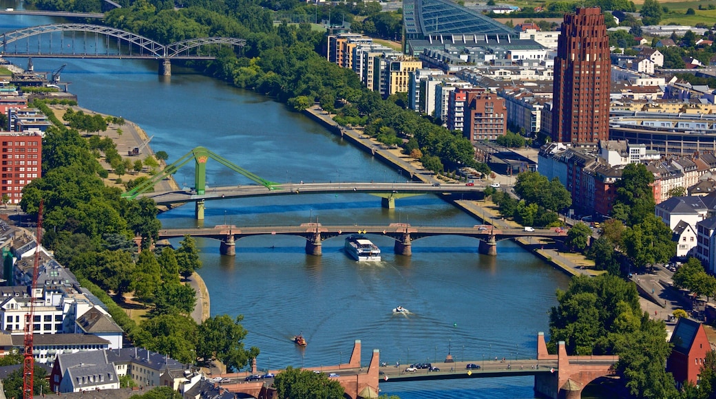 Maintower showing landscape views, a city and a river or creek