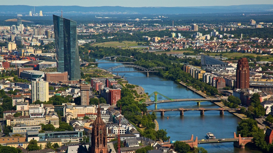 Maintower featuring a river or creek, landscape views and a city