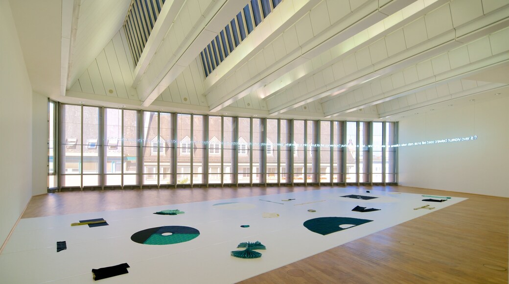 Museum of Modern Art showing interior views and art