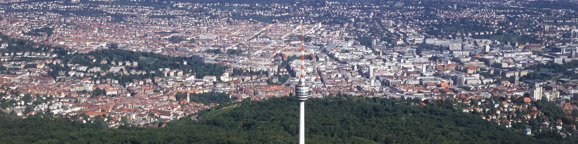 Stuttgart TV Tower showing a skyscraper and a city
