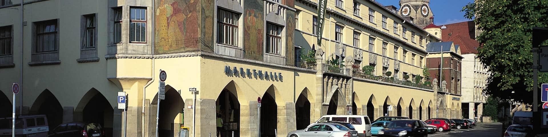 Market Hall which includes markets, a city and street scenes