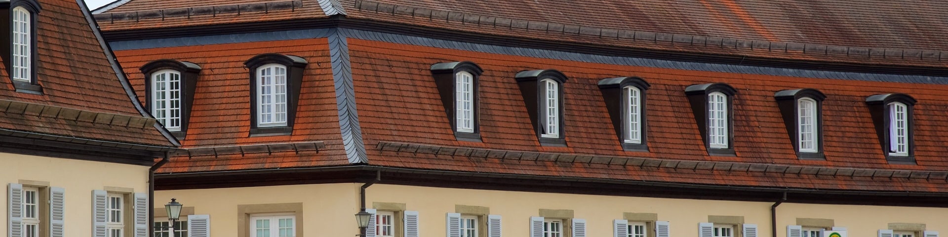 Solitude Palace showing cycling and a square or plaza