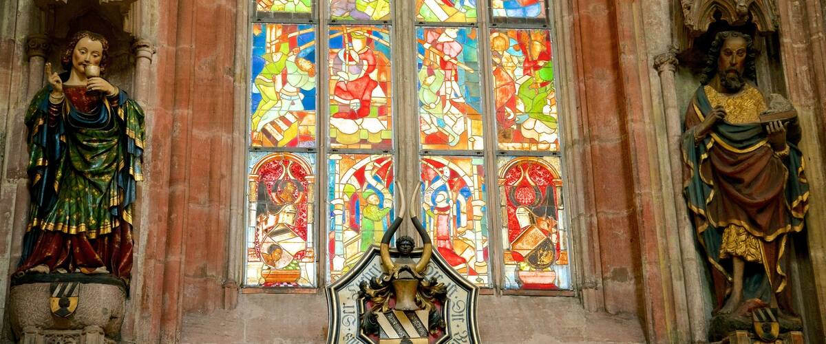 St. Sebald das einen religiöse Elemente, Innenansichten und Geschichtliches