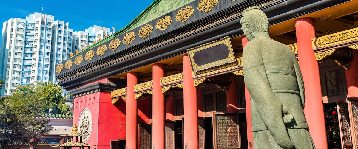 M4YDXJ Che Kung Miu Temple in Hong Kong, China