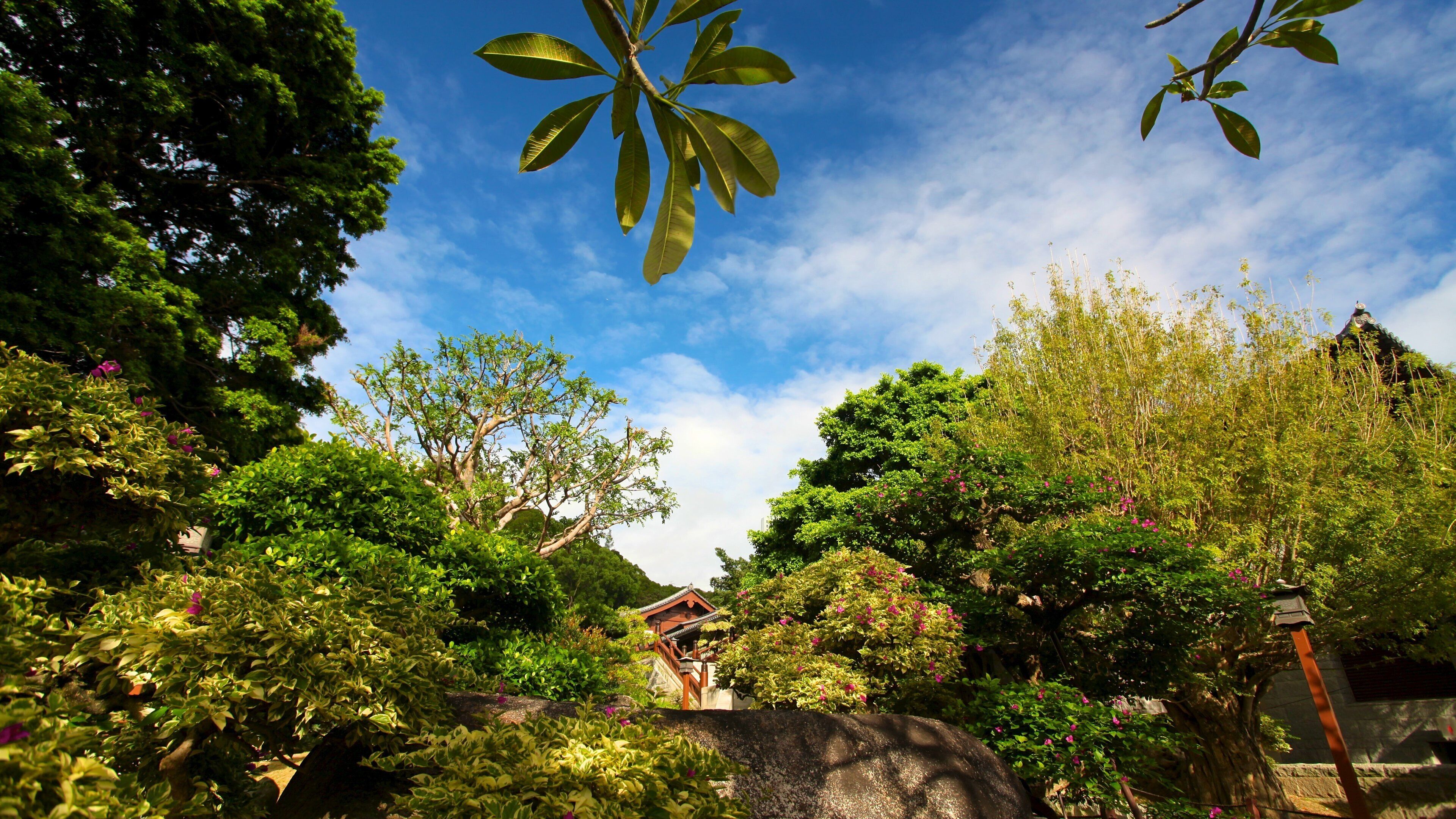 Vrouwenklooster Chi Lin toont een tuin