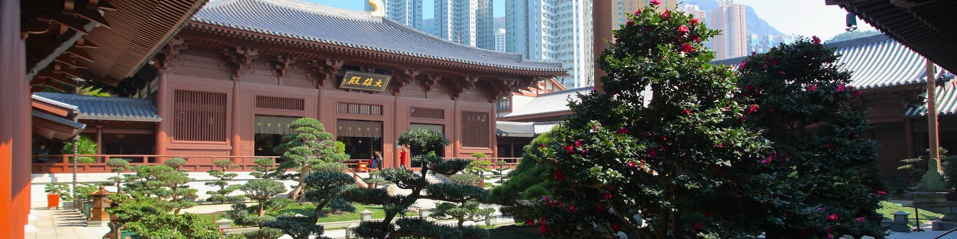 Hong Kong featuring heritage architecture, a high rise building and a city