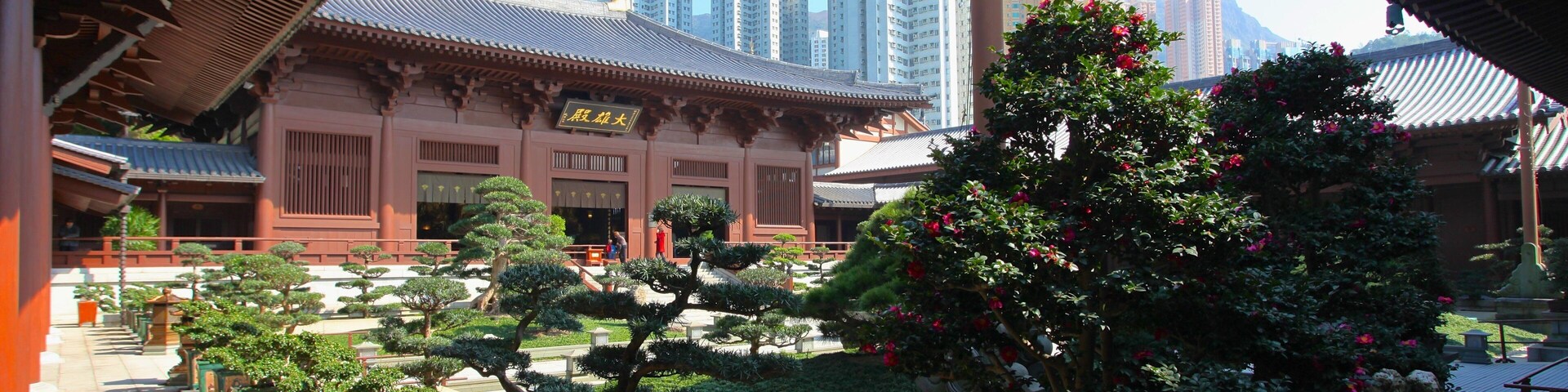 Hong Kong que inclui uma cidade, um arranha-céu e arquitetura de patrimônio