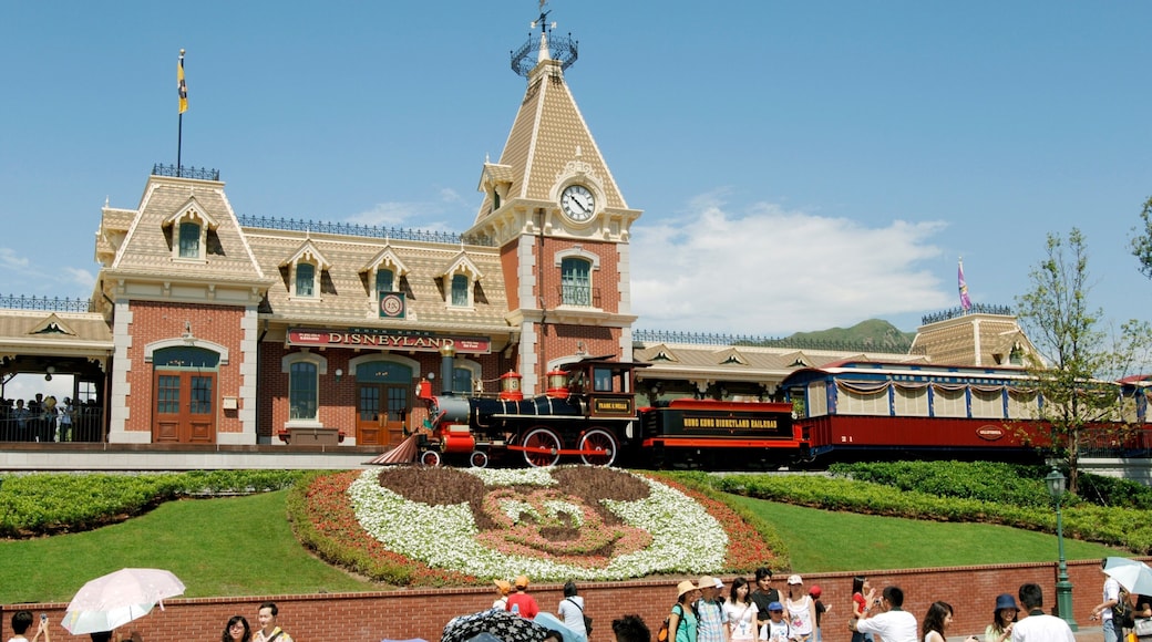 Hong Kong Disneyland which includes rides and railway items