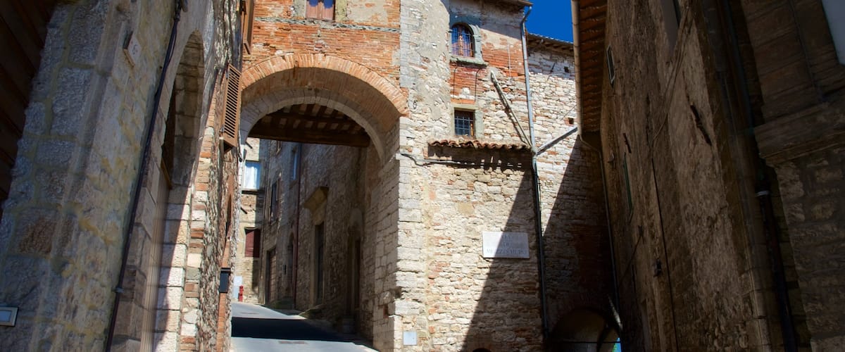 Porta Aurea featuring a small town or village, street scenes and heritage architecture
