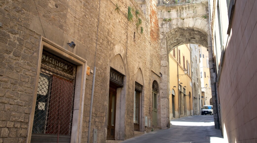 Porta Catena featuring street scenes, a small town or village and heritage architecture