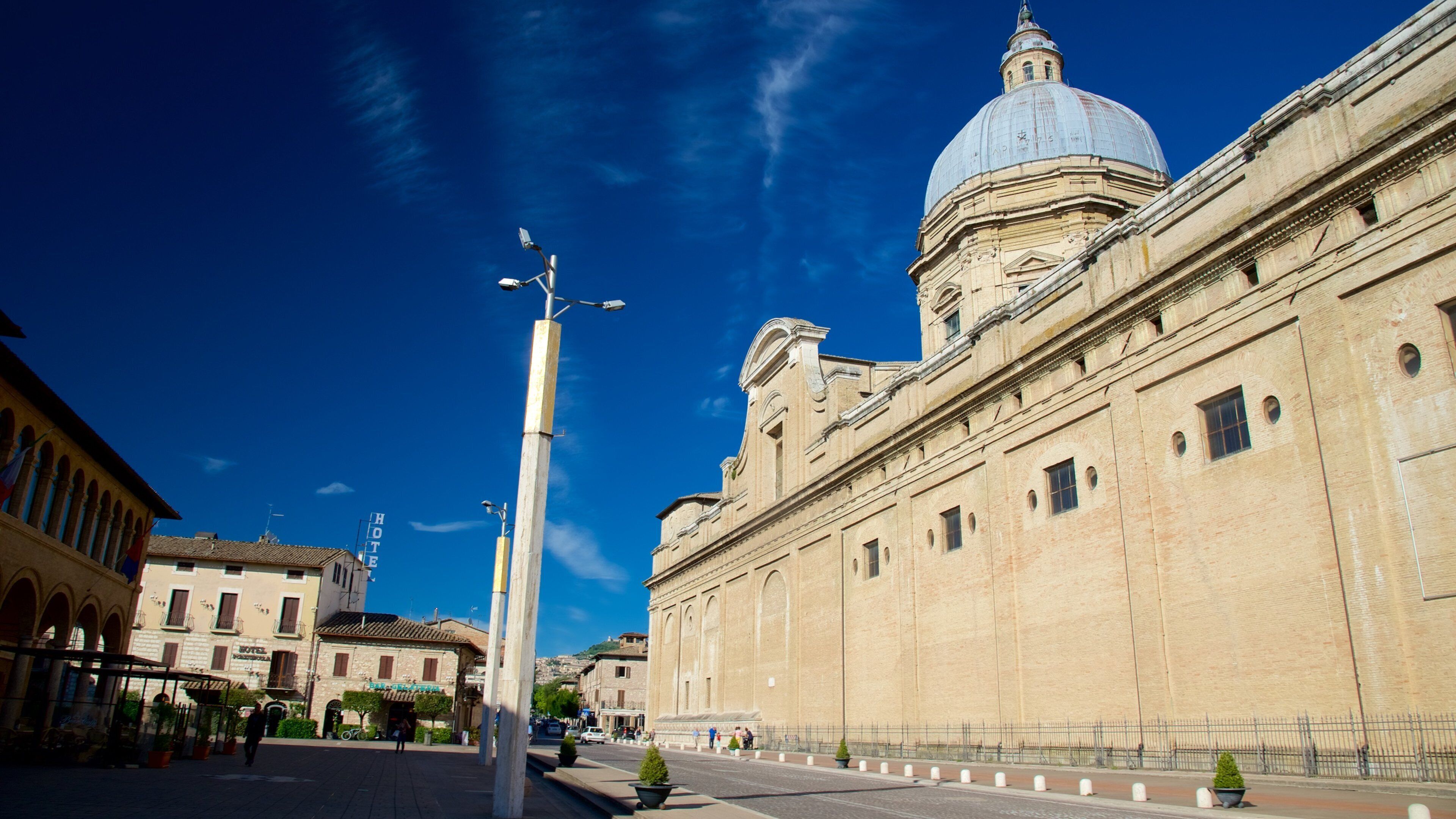 Santa Maria degli Angeli showing a city, a church or cathedral and heritage architecture