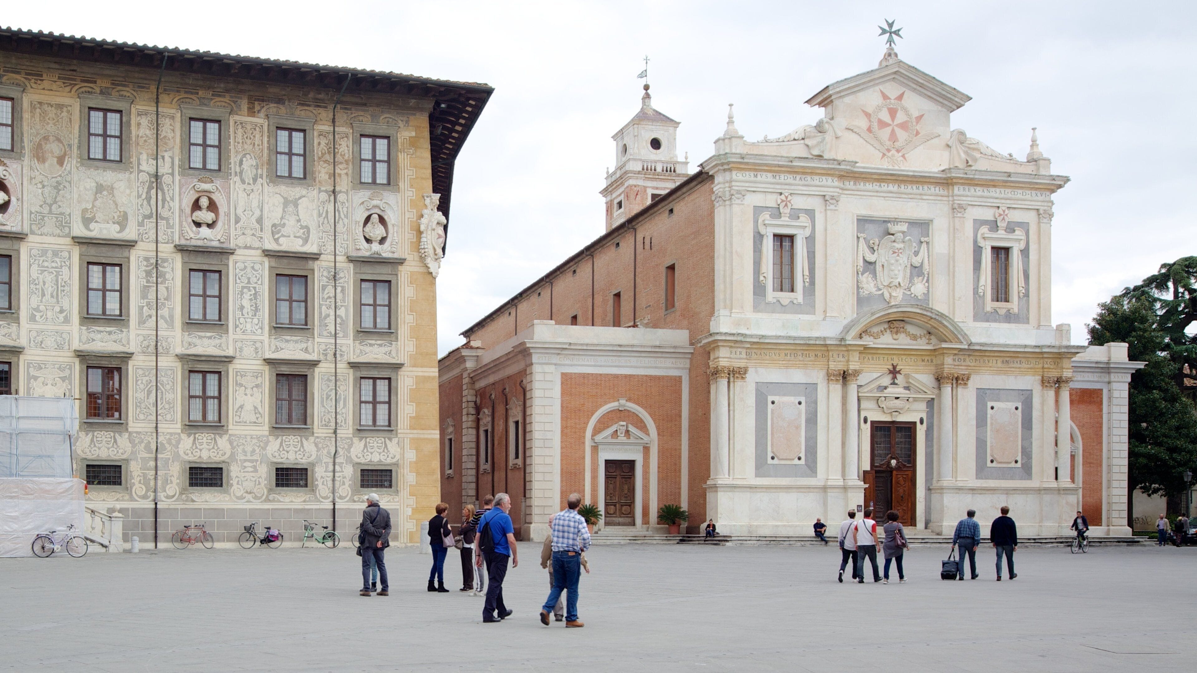 Palazzo della Carovana featuring a city, heritage architecture and a square or plaza