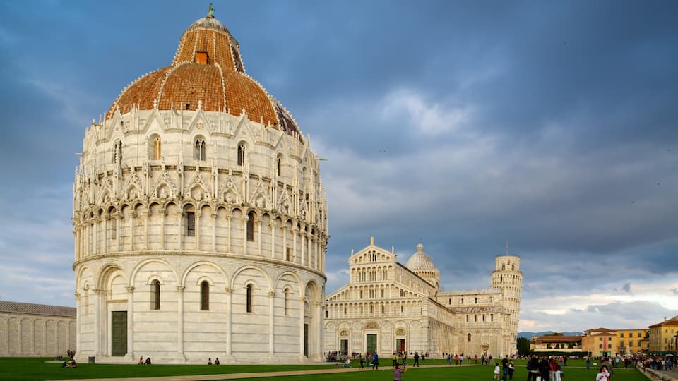 Pisa Baptistry featuring religious aspects, chateau or palace and a city