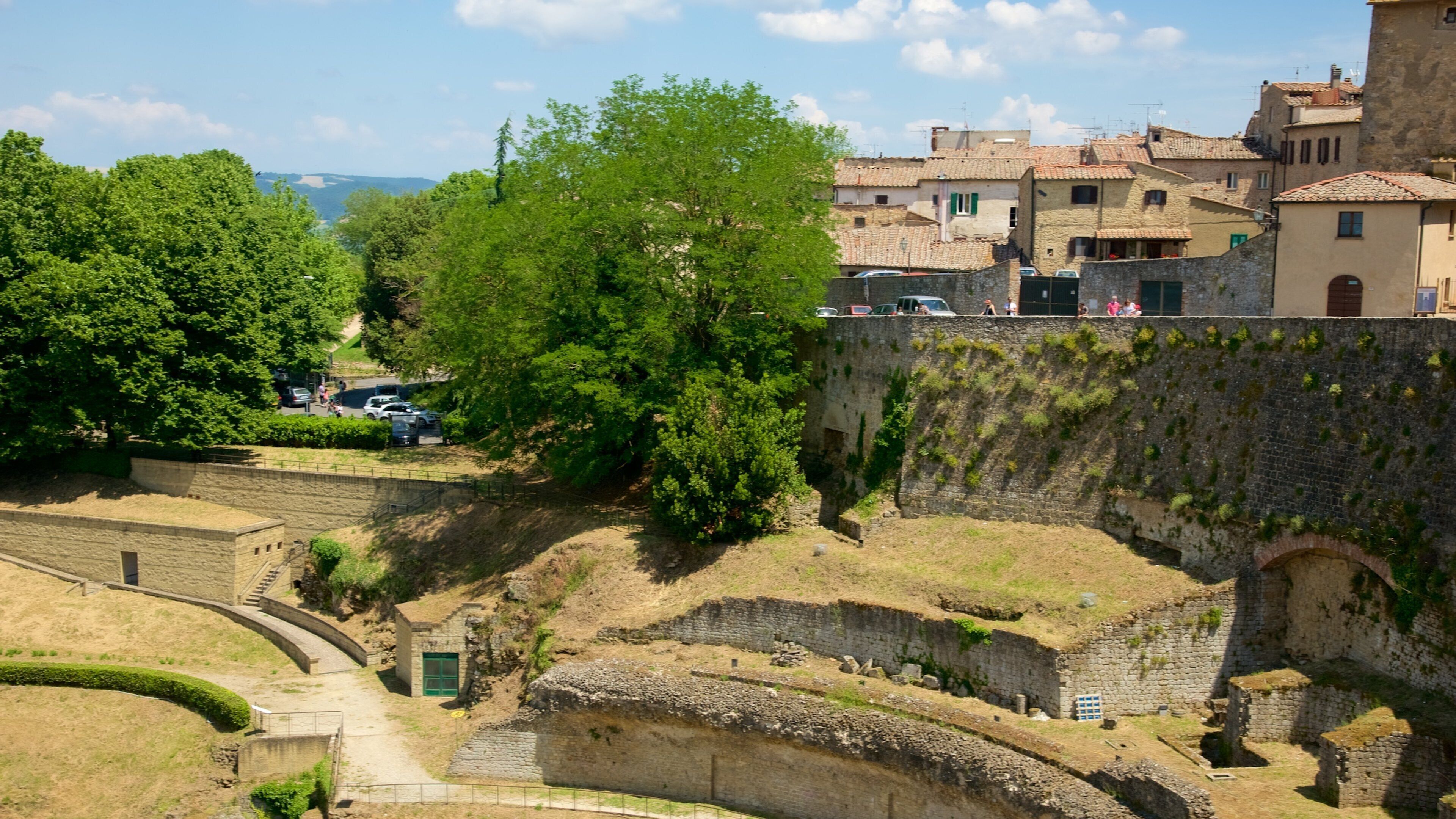 Roman Theatre featuring a small town or village and heritage architecture