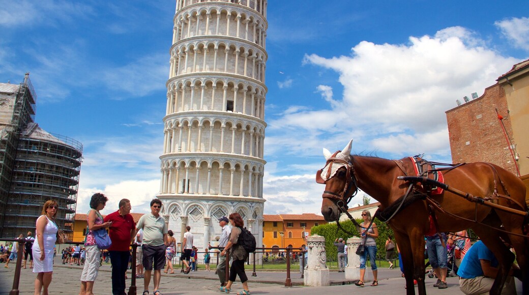 Leaning Tower showing heritage architecture, a monument and land animals