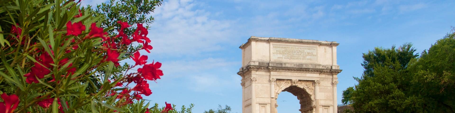 Lazio showing a monument, wildflowers and heritage architecture