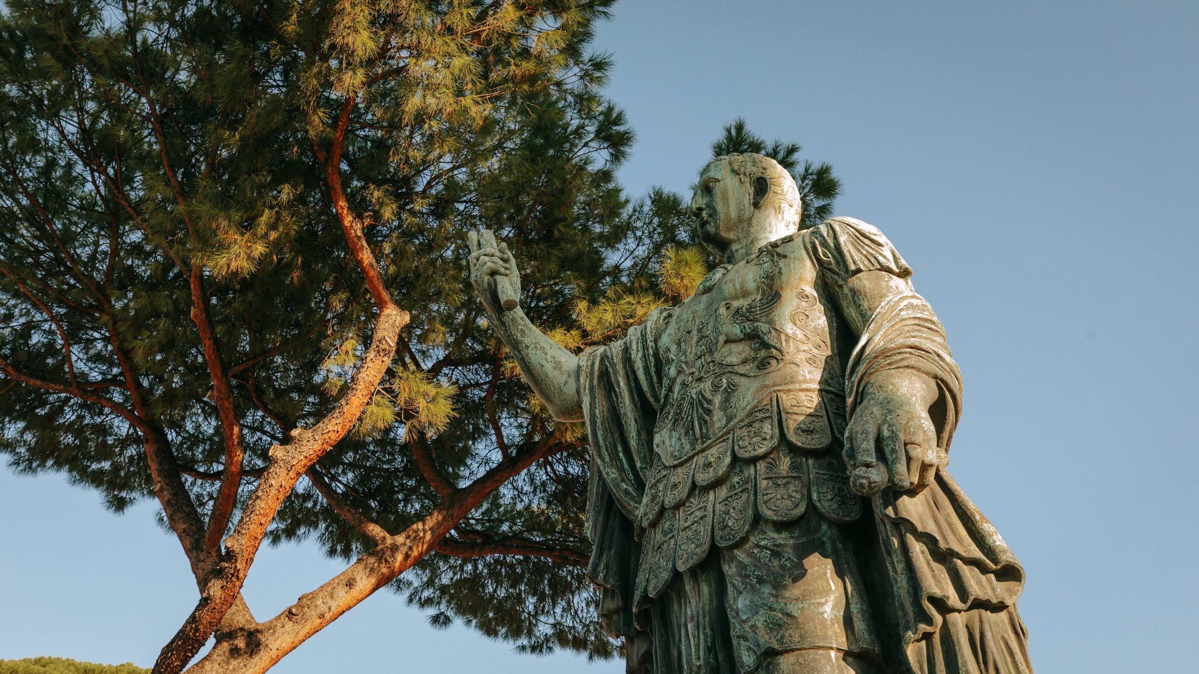 Trajan\'s Forum featuring a statue or sculpture
