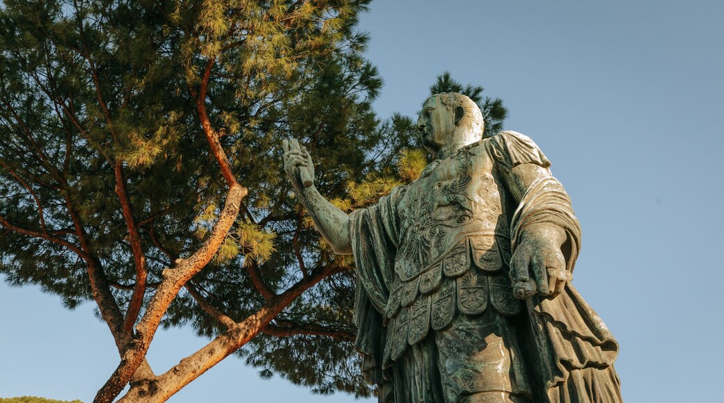 Trajan\'s Forum featuring a statue or sculpture