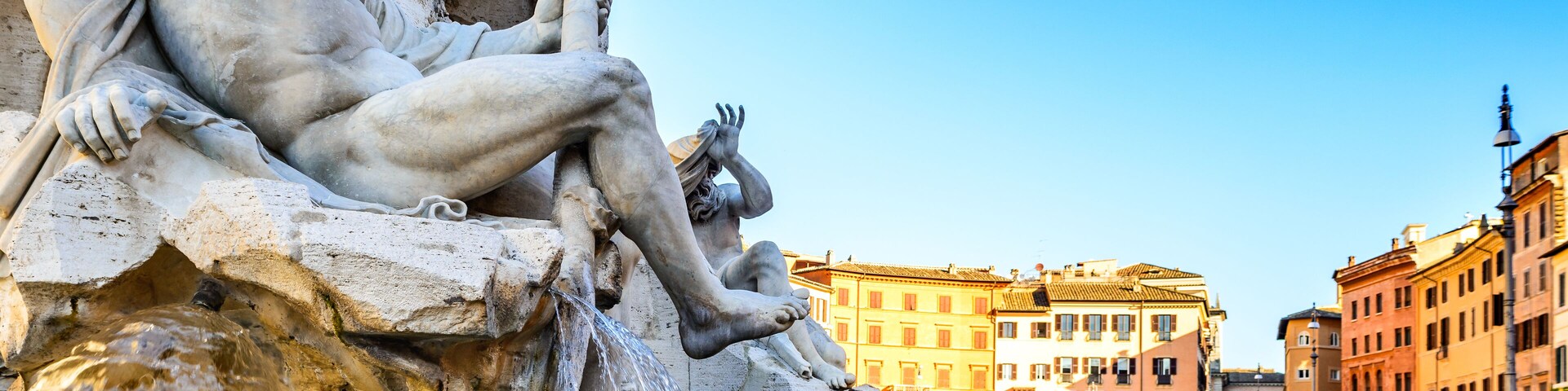 Rome, Italy. Fountain of the Four Rivers (Fontana dei Quattro Fiumi) with an Egyptian obelisk in Piazza Navona.; Shutterstock ID 390232801; Purchase Order: -
