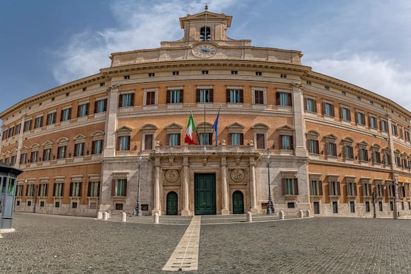 Parliament building Montecitorio palace in Rome