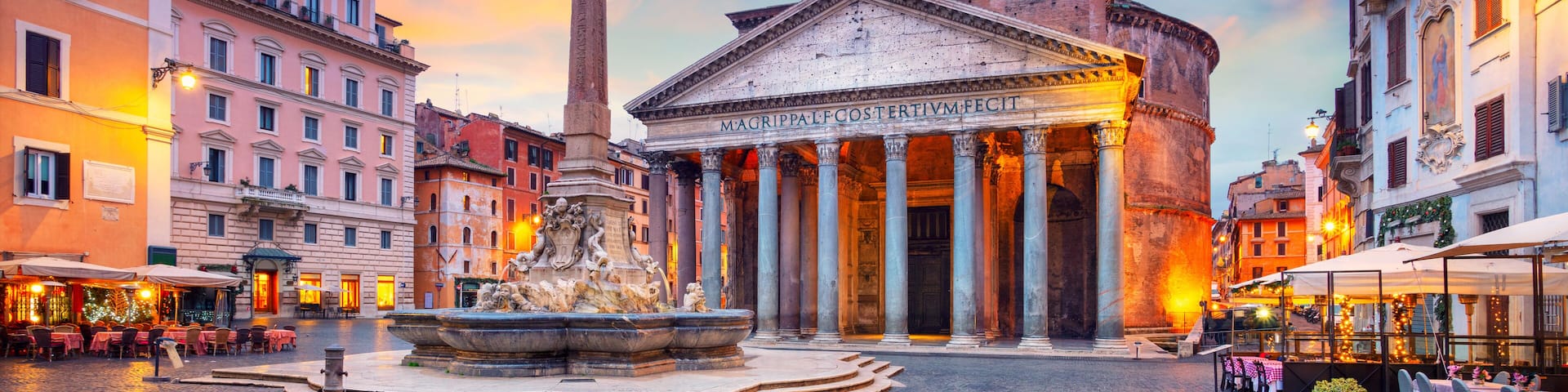 Pantheon, Rome. Cityscape image of Rome with Pantheon during beautiful sunrise.