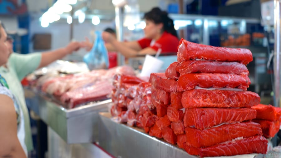 Mercado municipal José María Pino Suárez ofreciendo mercados y comida