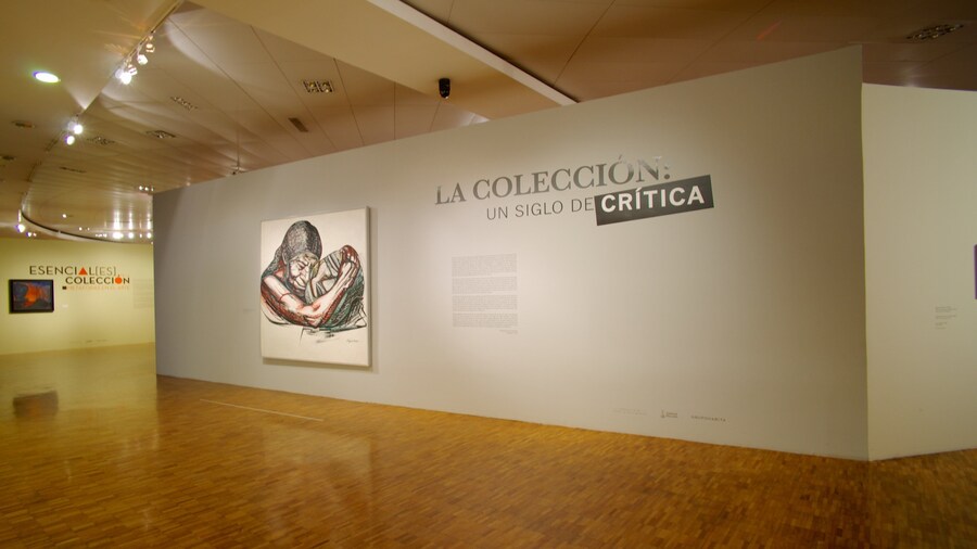 Museo de Arte Moderno featuring interior views and signage