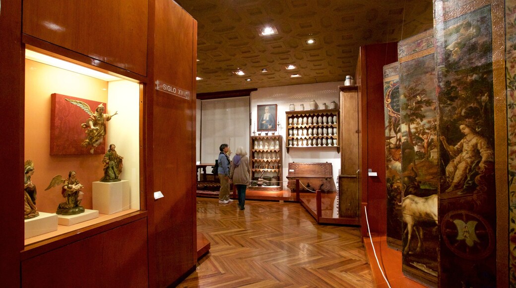 Museo Franz Mayer fasiliteter samt kulturarv, kunst og innendørs