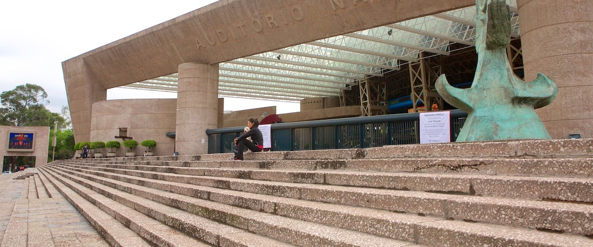 Auditorio Nacional which includes modern architecture and theater scenes