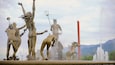 Fuente de la Vida o Neptuno featuring outdoor art, a statue or sculpture and a city