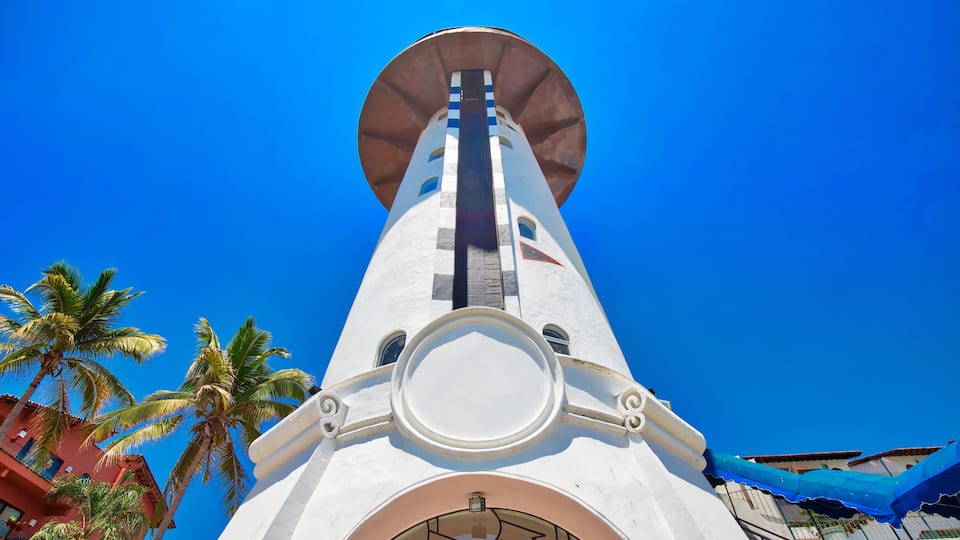 Puerto Vallarta, Famous El Faro lighthouse with restaurant on top