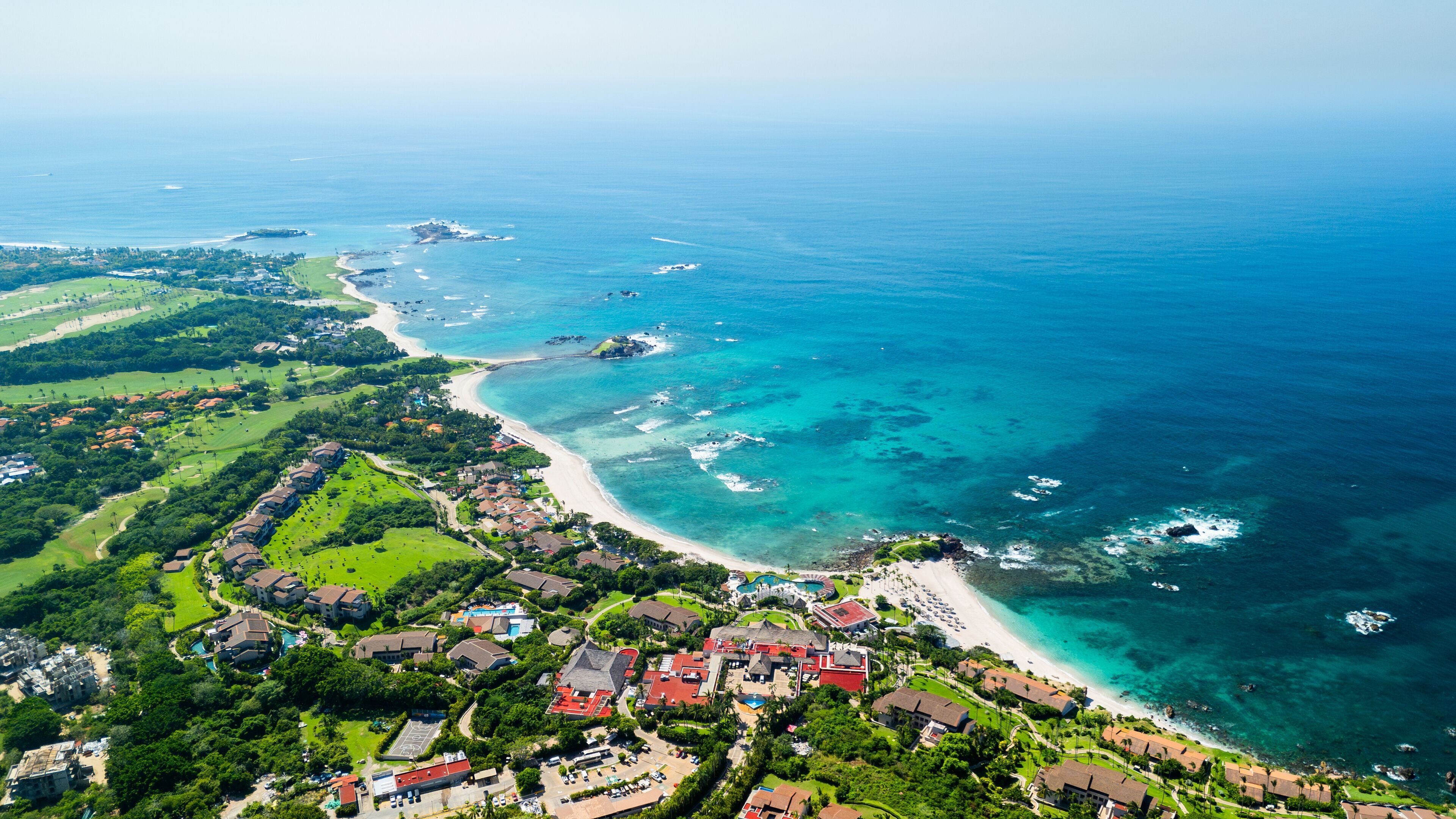 Mexican Coastline with Crystal Clear Water Beaches. Punta Mita, Nayarit.