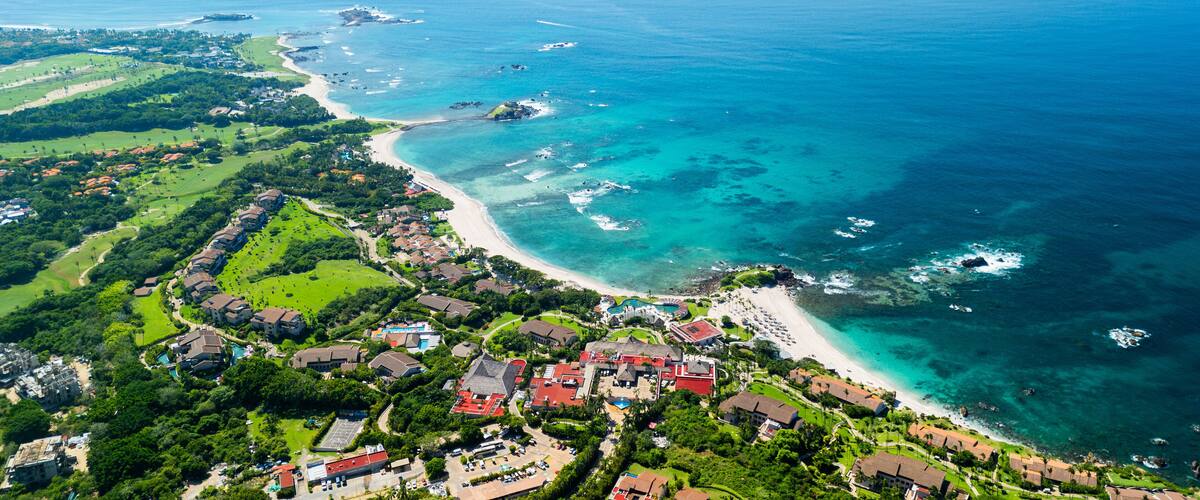 Mexican Coastline with Crystal Clear Water Beaches. Punta Mita, Nayarit.
