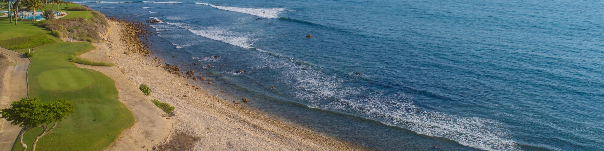 Punta de Mita golf course at the beach aerial view