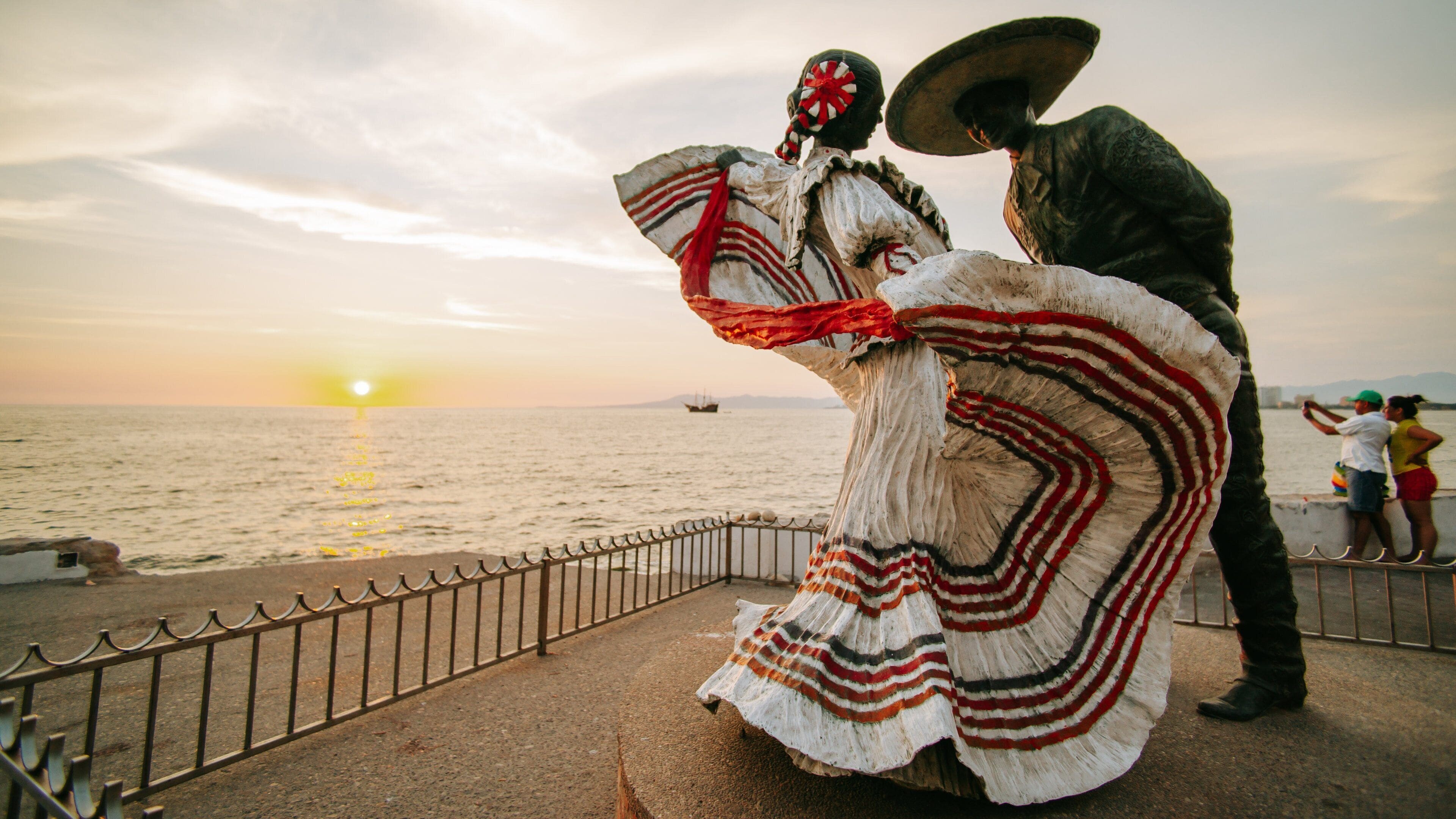 Bay of Banderas which includes general coastal views, a statue or sculpture and outdoor art