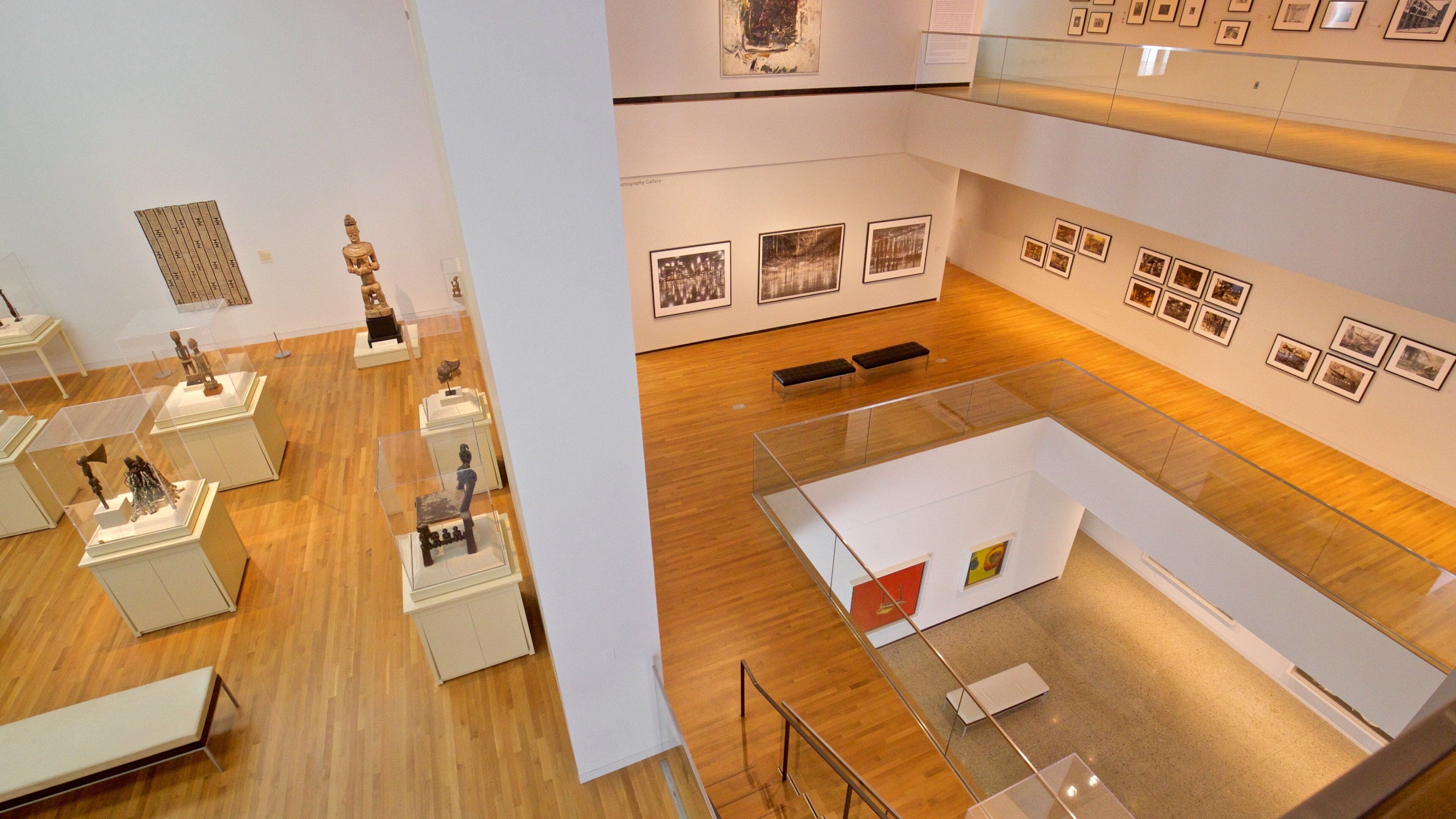 University of Michigan Museum of Art showing interior views and art