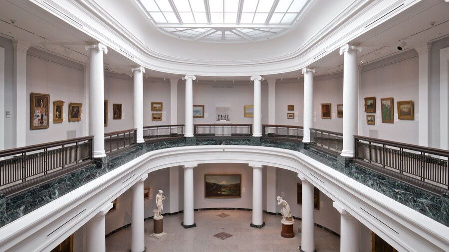 University of Michigan Museum of Art showing interior views and art