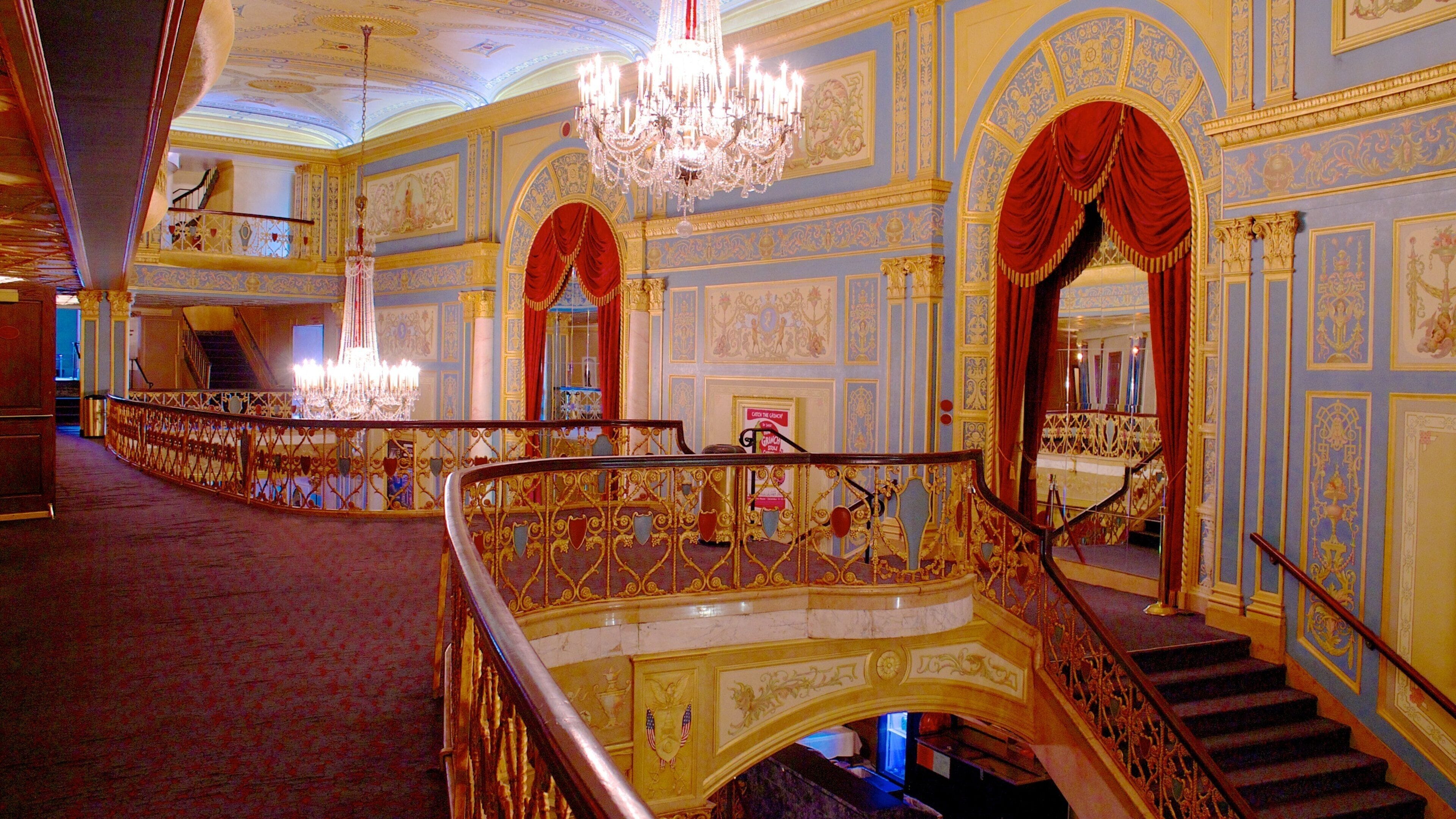 Detroit Opera House showing interior views and heritage architecture