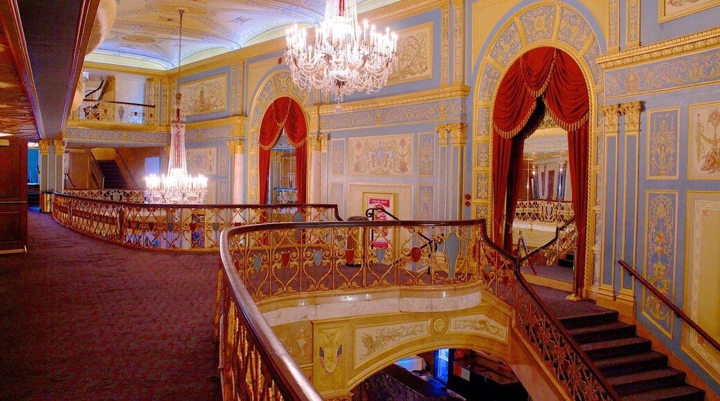 Detroit Opera House showing interior views and heritage architecture
