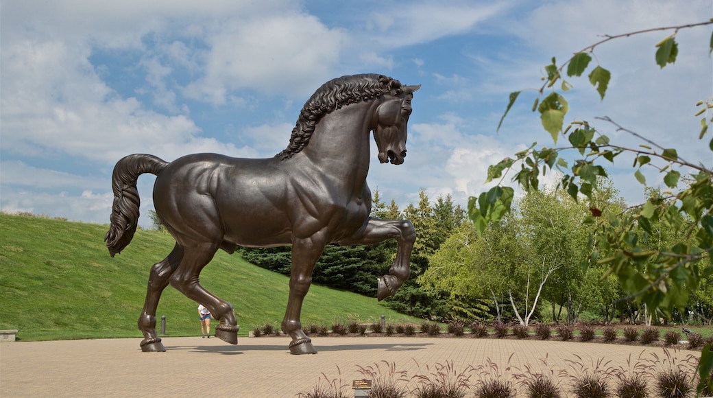 Leonardo da Vinci\'s Horse featuring outdoor art and a garden