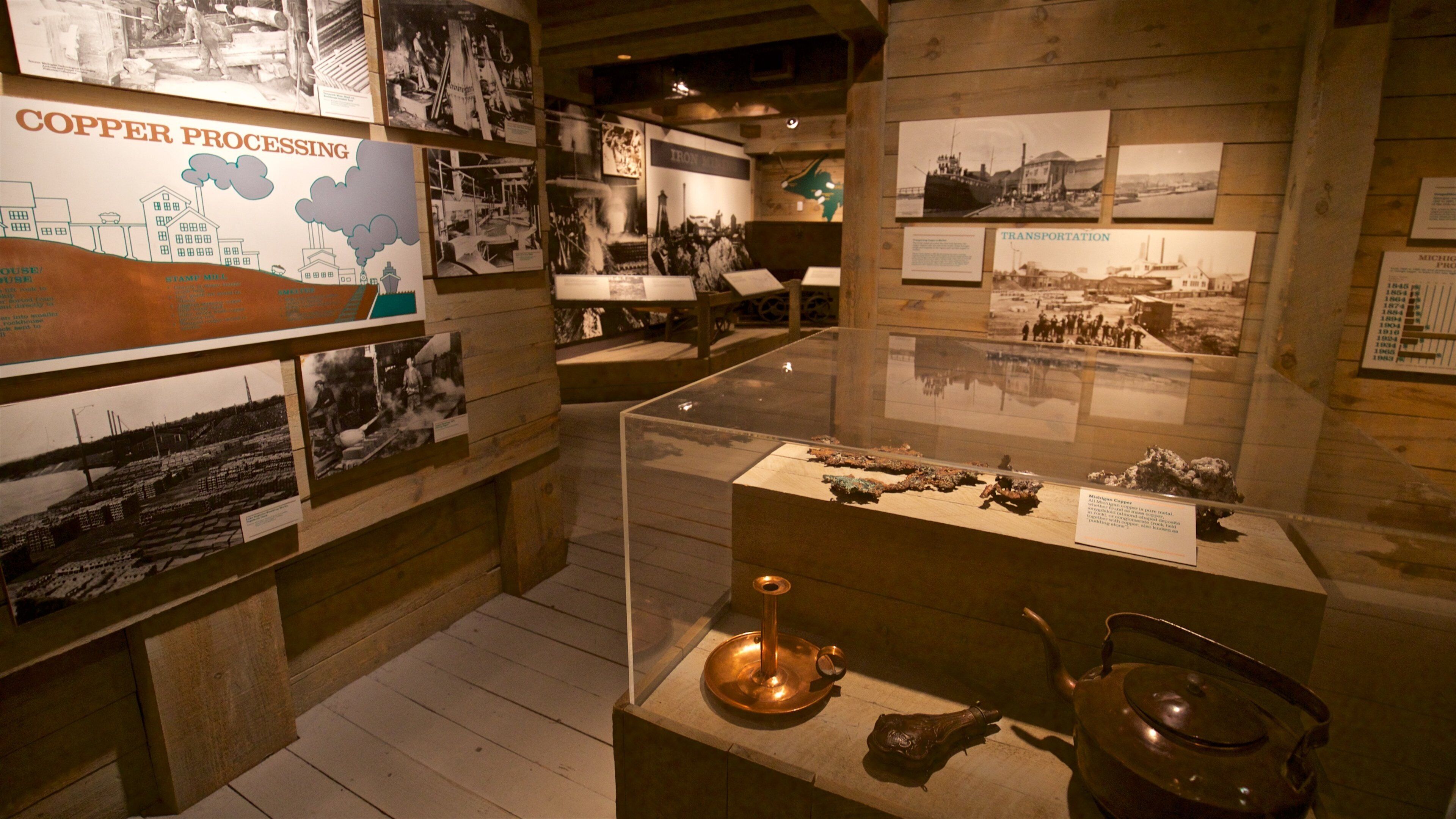 Michigan Historical Museum caracterizando vistas internas