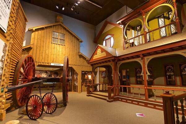 Michigan Historical Museum featuring interior views