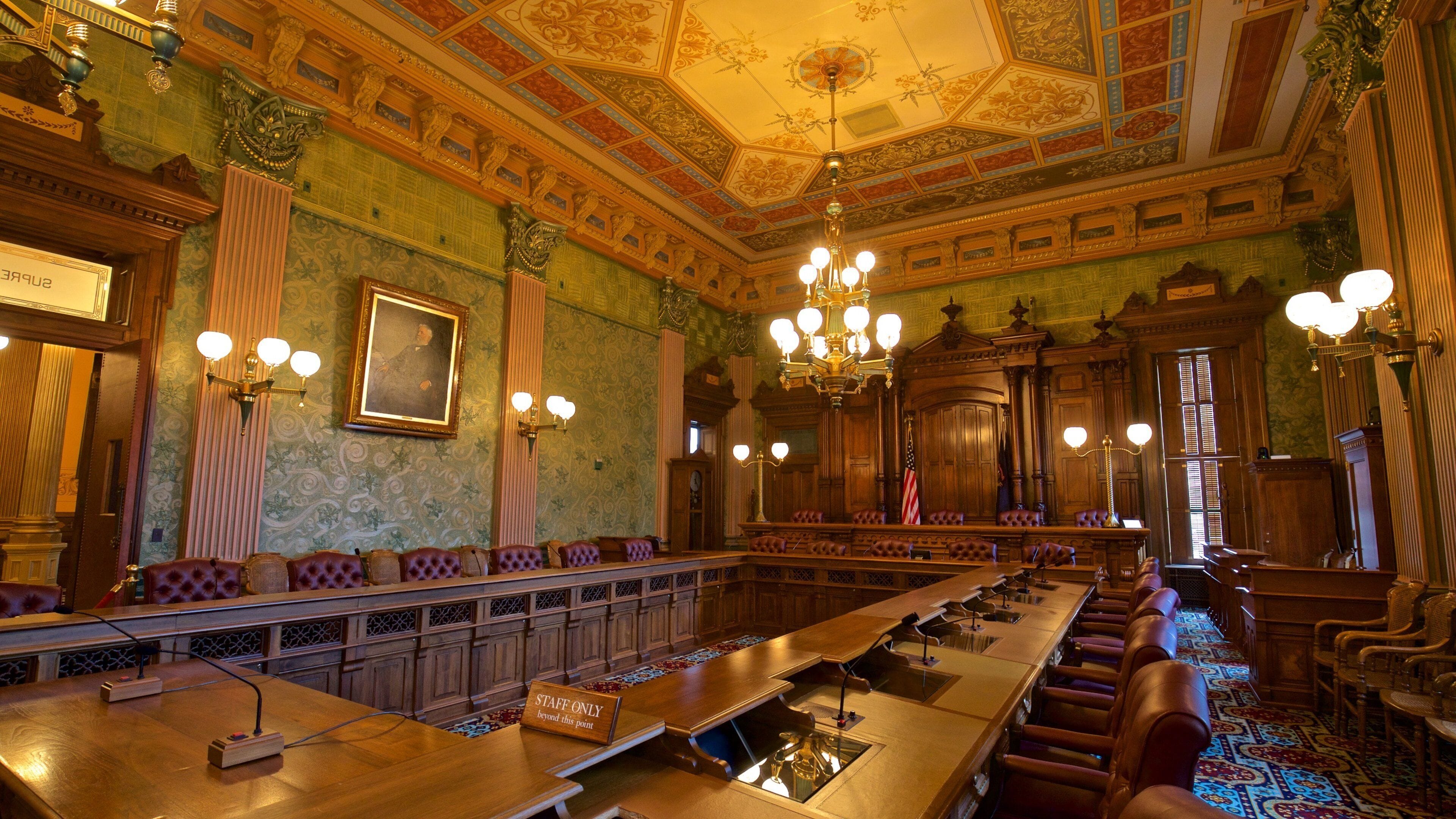 Michigan State Capitol showing an administrative buidling, interior views and heritage elements