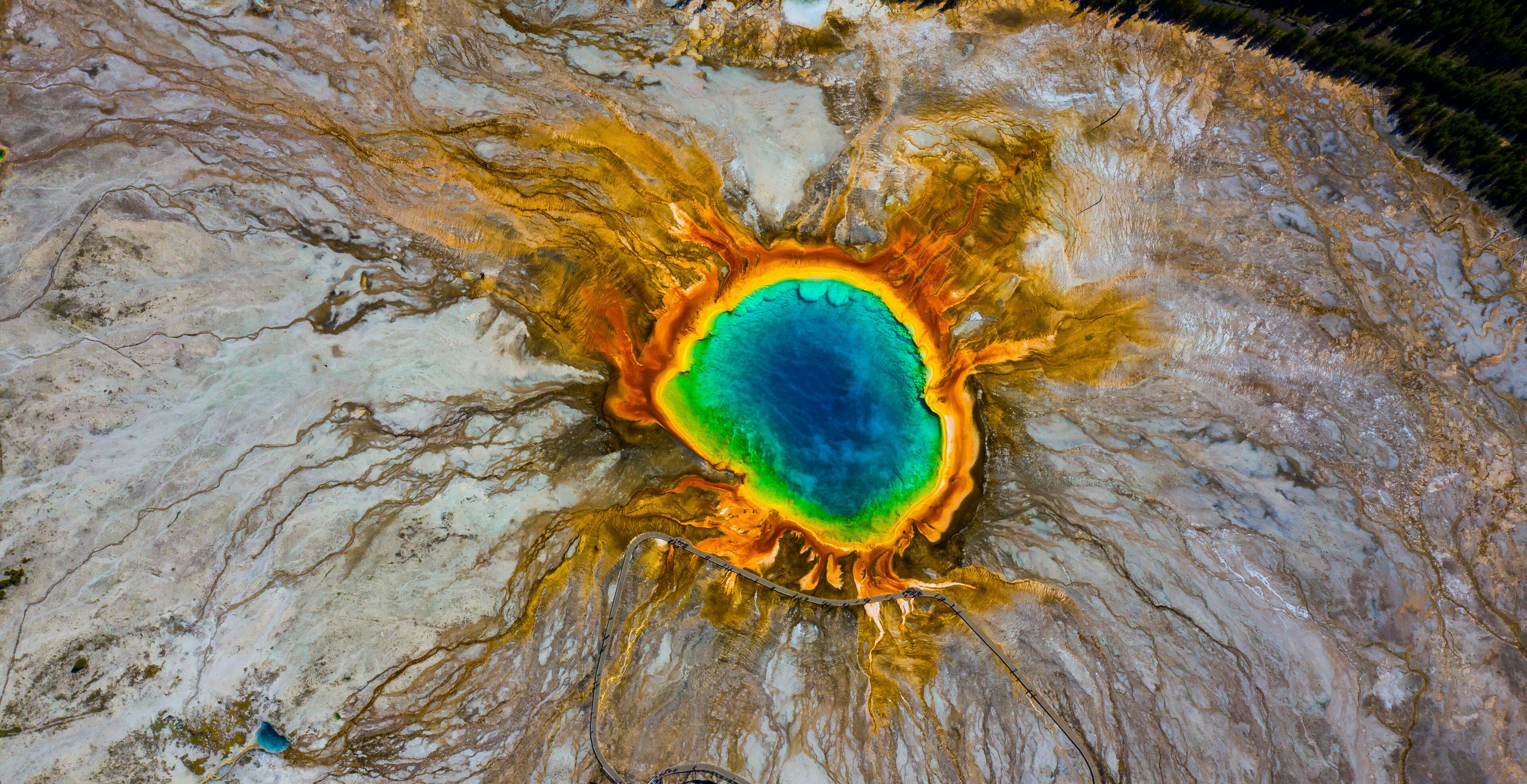 Grand Prismatic Spring in Yellowstone National Park